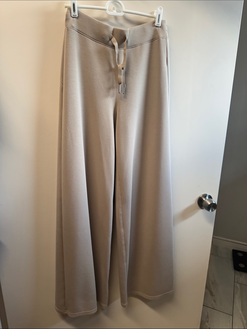 SPANX Neutral Wide-Leg Drawstring Pants